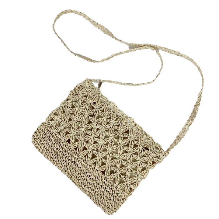 Handmade macrame bag with floral details Kalsten