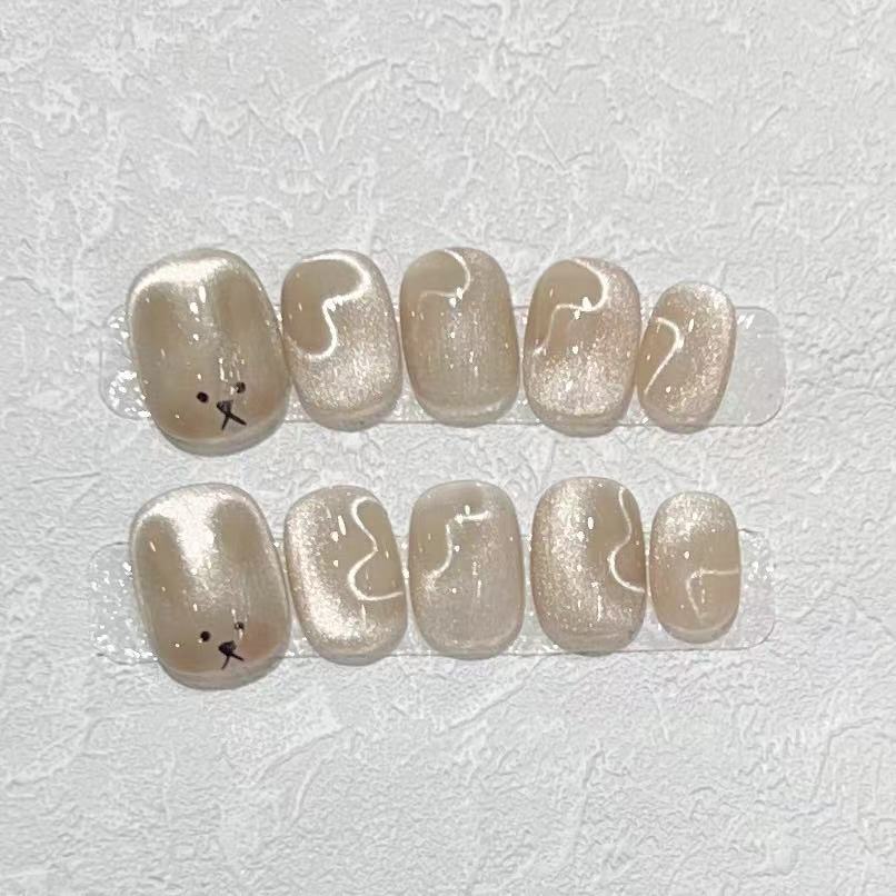 Playful Animal-Themed Press-On Nail Set Kalsten