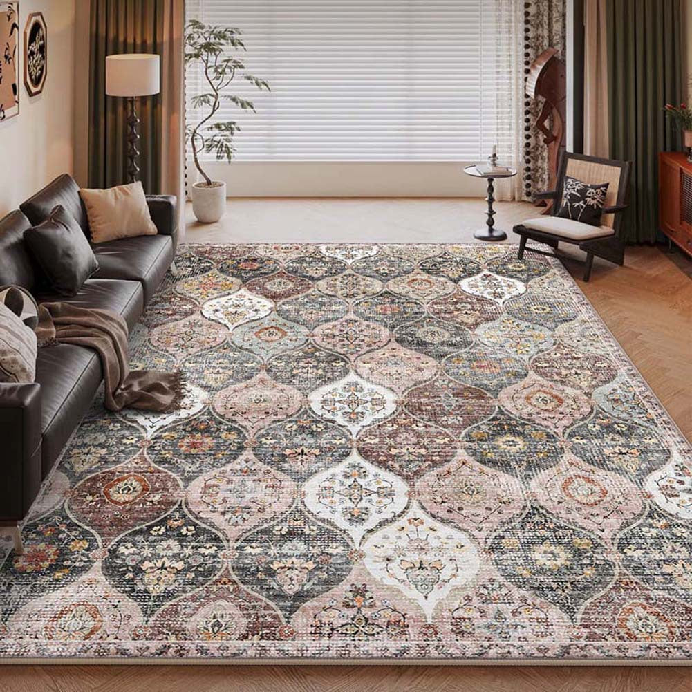 Vintage Floral Pattern Area Rug