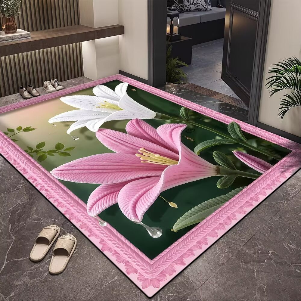 Elegant Floral Design Area Rug