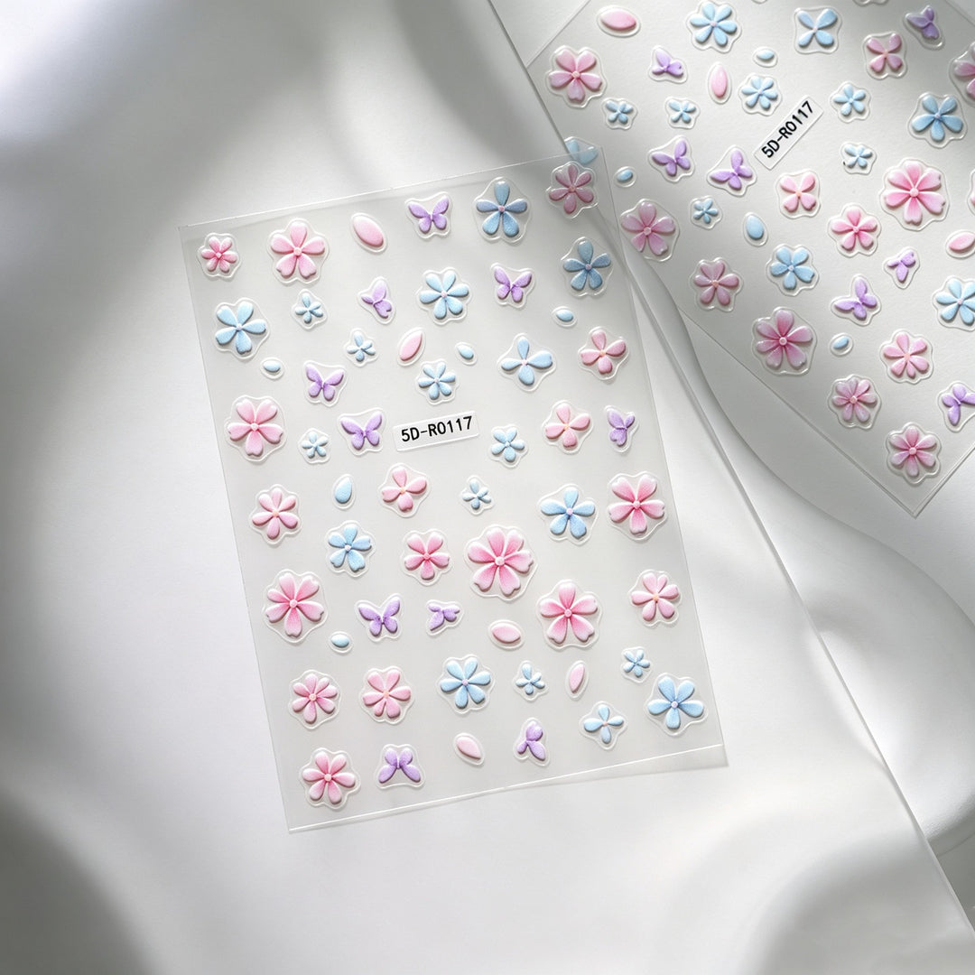 Decorative 3D Floral and Butterfly Nail Art Charms