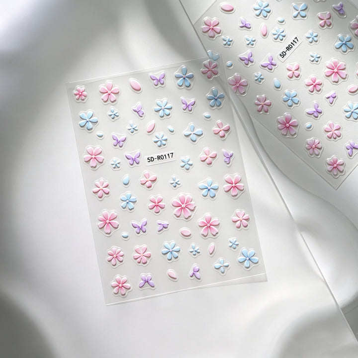 Decorative 3D Floral and Butterfly Nail Art Charms