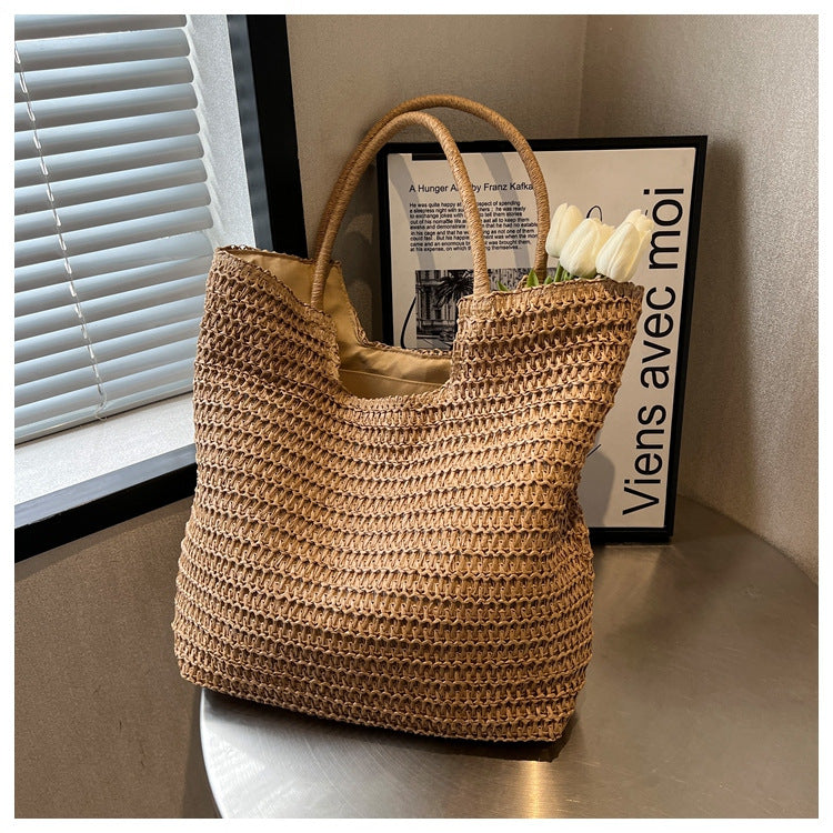 Handmade ven Straw Tote Bag Kalsten