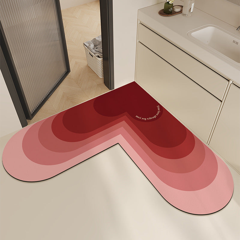 Modern Heart-Shaped Kitchen Mat Kalsten