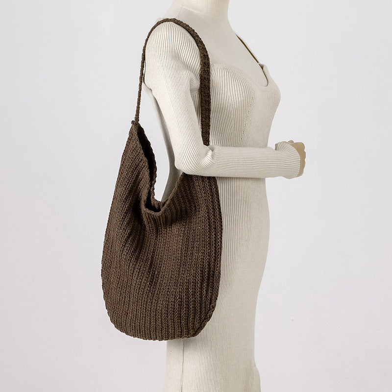 Relaxed Knit Shoulder Bag
