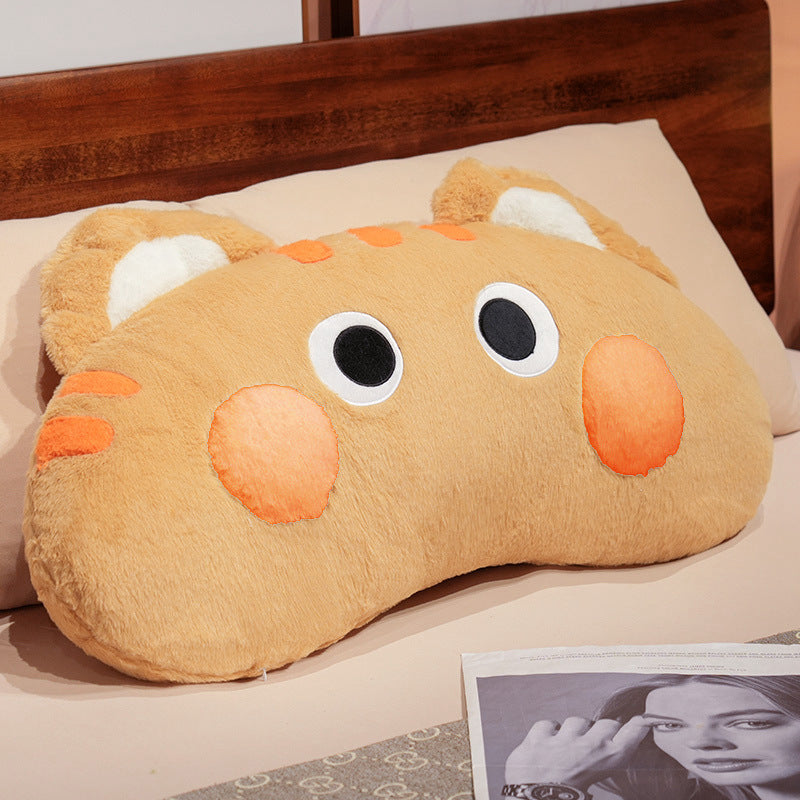 Cozy plush floor seat pouf in cat shape with shape-retaining filling