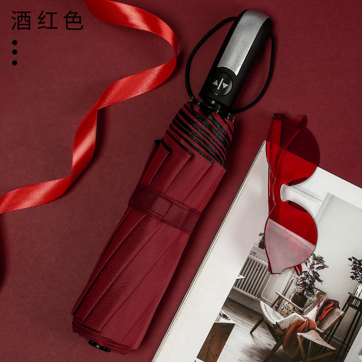 Women's Folding Umbrella with Ergonomic and Elegant Handle Kalsten