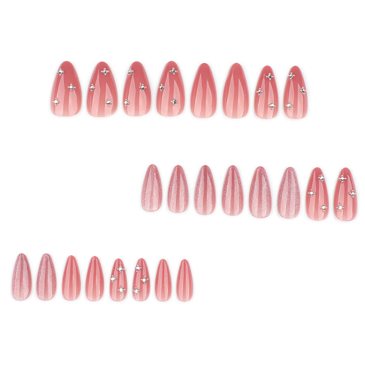 Artistic Nail Extensions with Glitter Design Kalsten