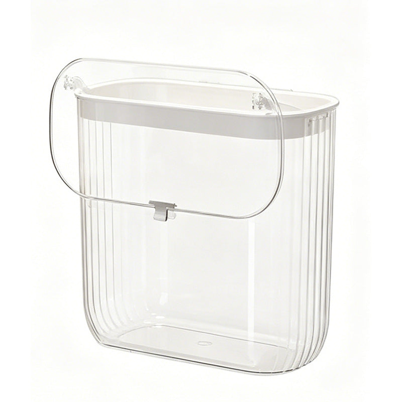 Wall-mounted shower dispenser and damp room storage container with waterproof flip lid and hook
