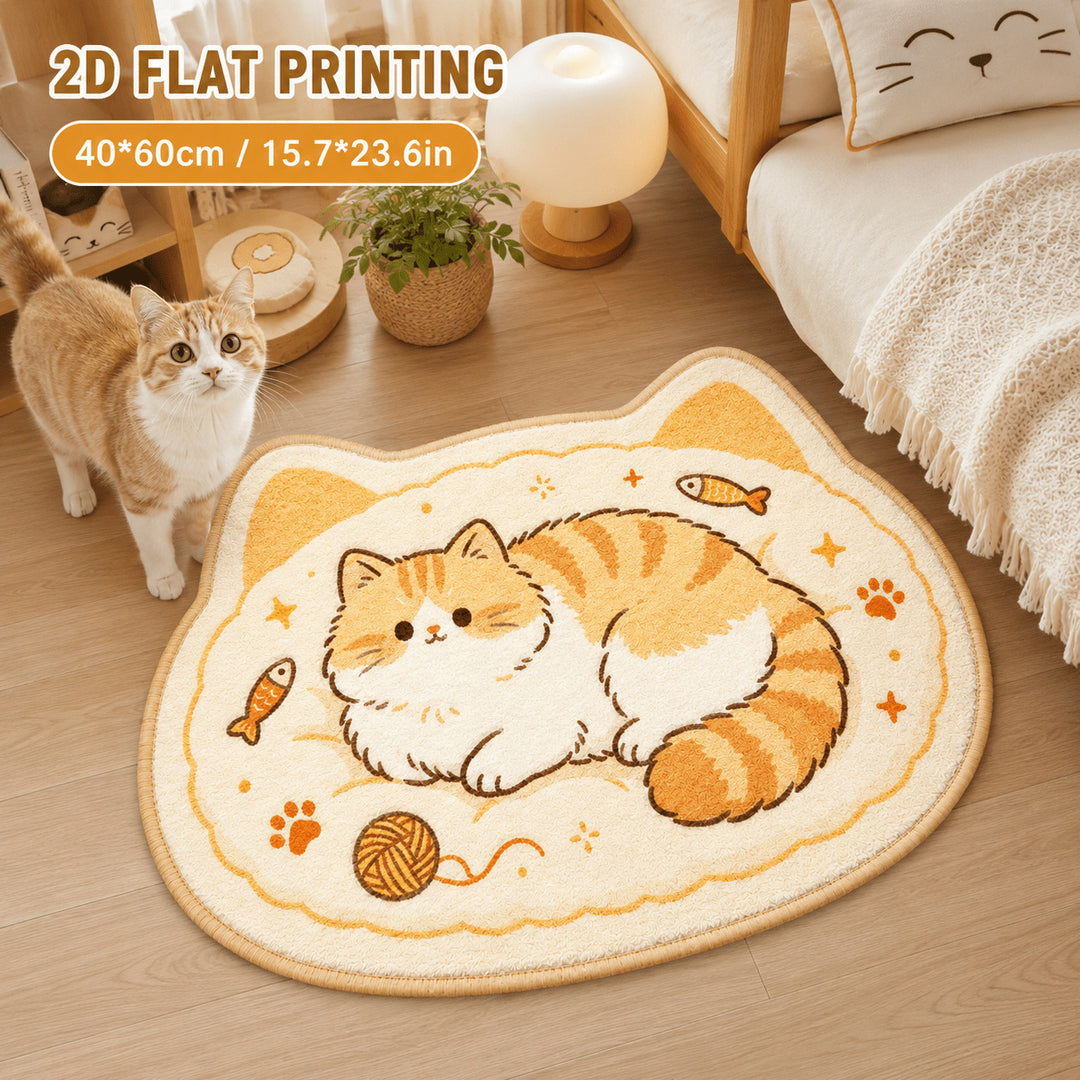 Cat-Themed Decorative Area Mat