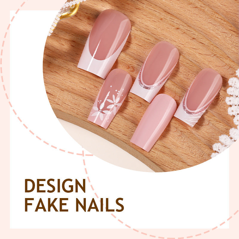 Nail art set with elegant floral designs Kalsten
