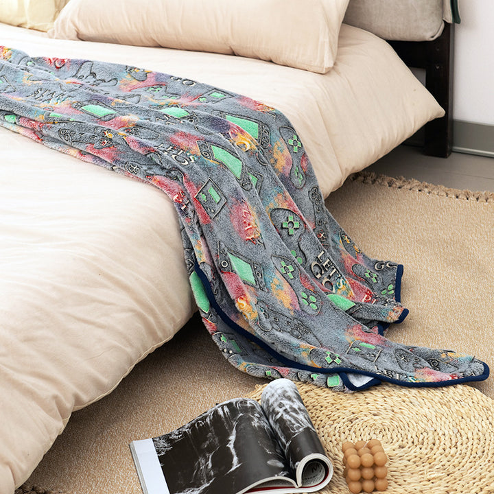 Women's cuddle blanket with gaming motif Kalsten