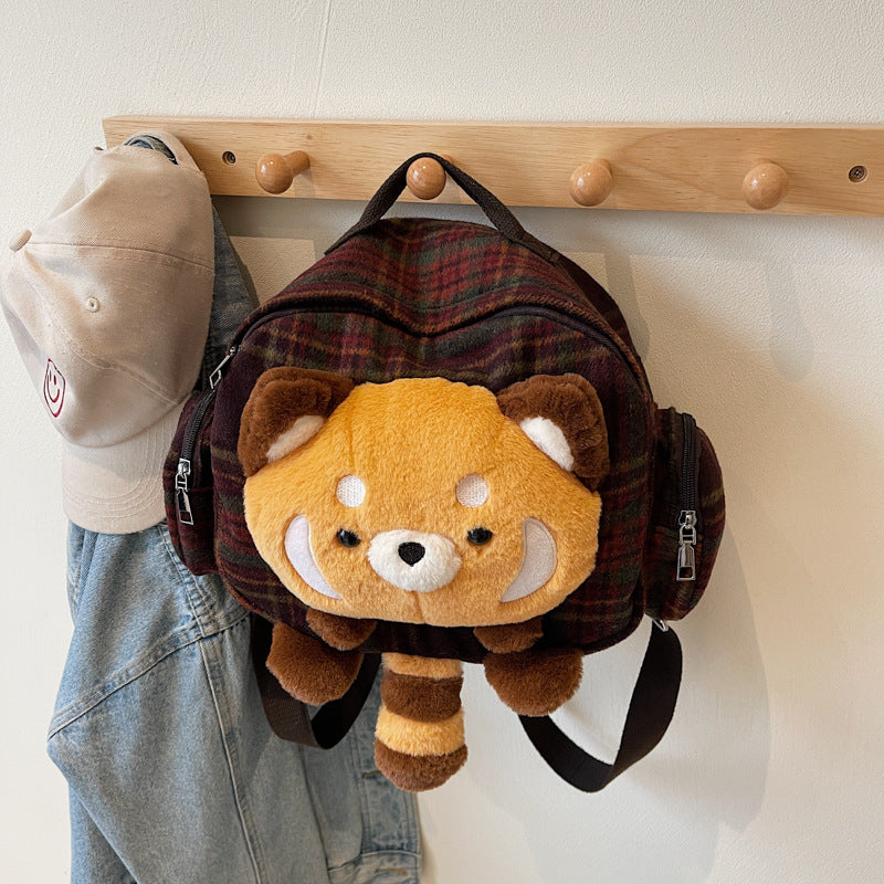 Plush Animal-Themed Mini Backpack