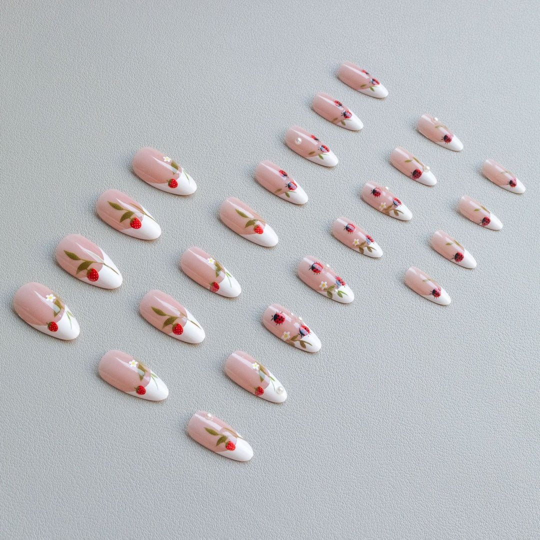 Artistic Ladybug Nail Art