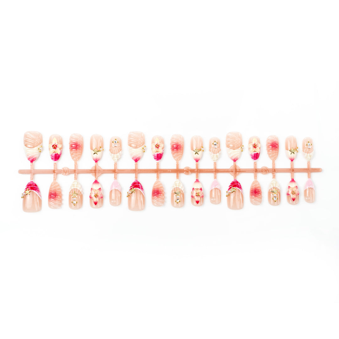 Floral Decorative Press-On Nail Art Set Kalsten