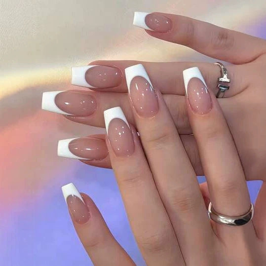 Elegant French Tip Pedicure Kalsten