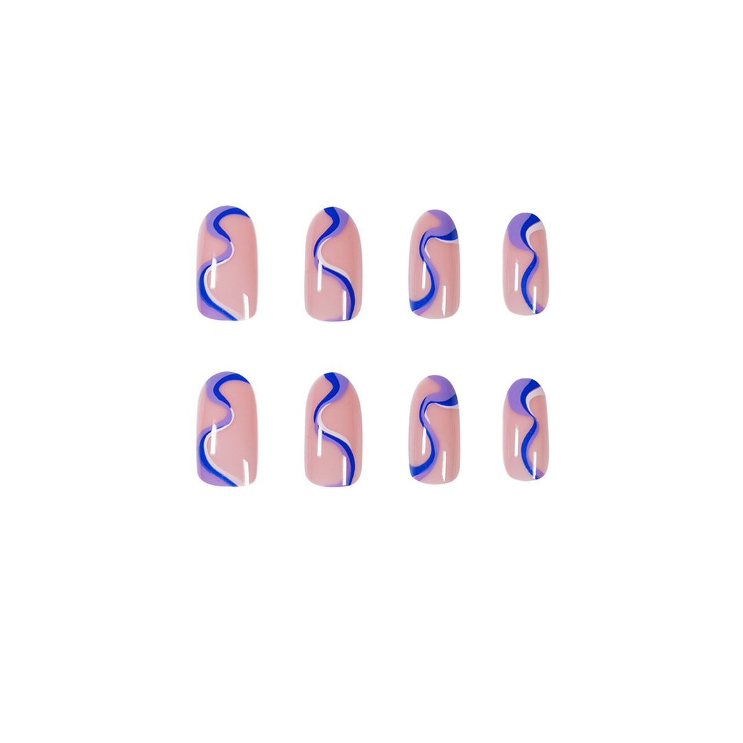 Creative Nail Art with Wave Pattern Kalsten