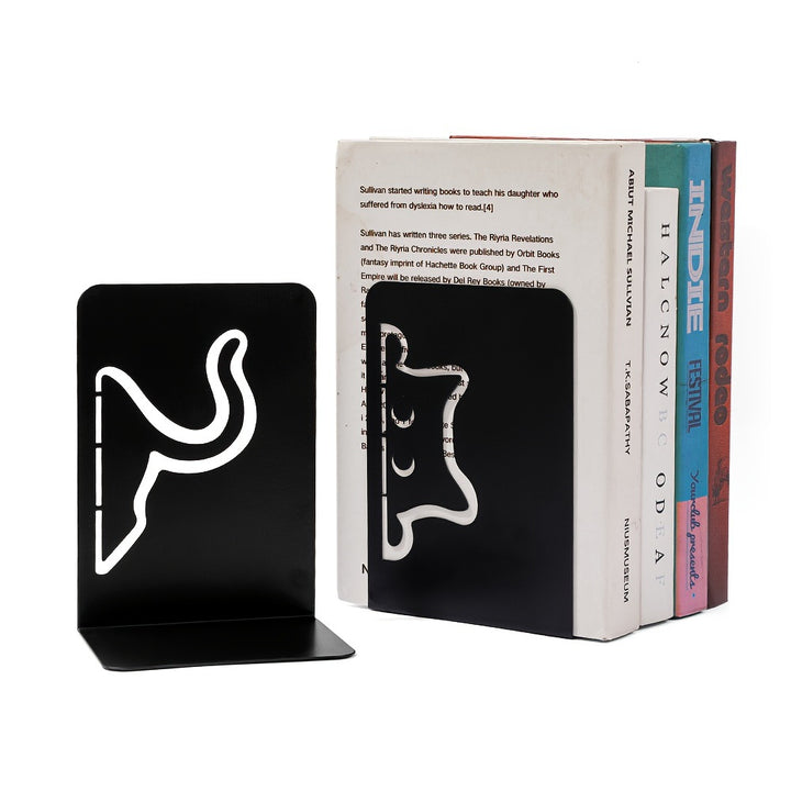 Cat-Themed Decorative Book Ends