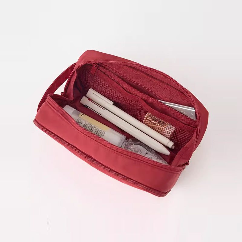 Multi-Compartment Zippered Pencil Case