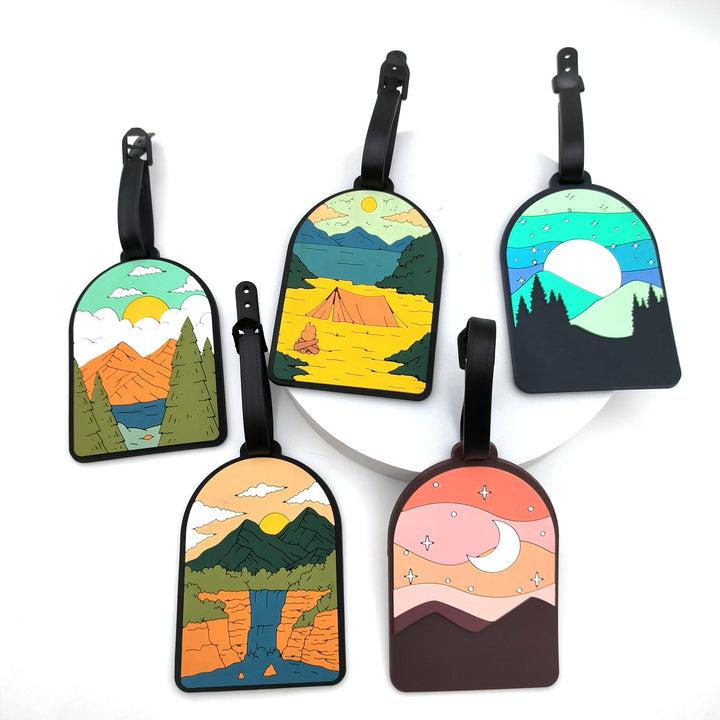 illustrated scenic silicone luggage tag Kalsten
