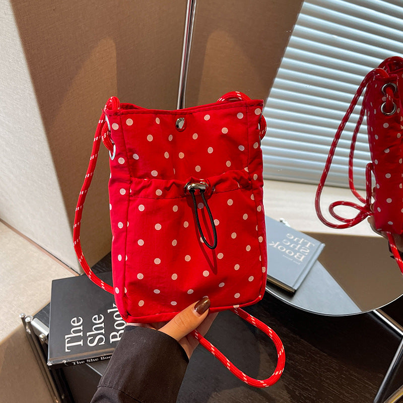 Casual Polka Dot Mini Crossbody Bag
