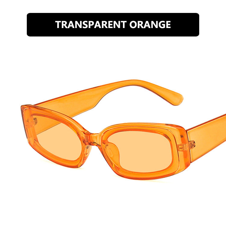 Women's futuristic square sunglasses with transparent frame design and UV protection Kalsten