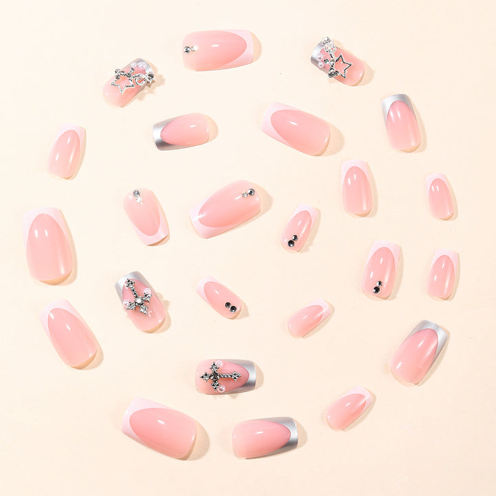 Glamorous Rhinestone Decorative Stiletto Nail Extensions Kalsten