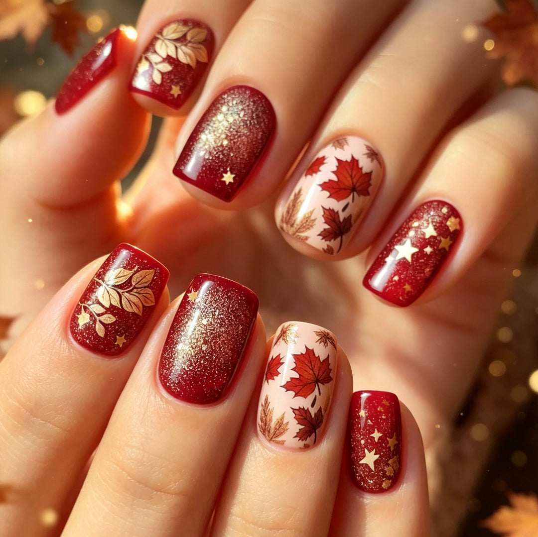 Autumn Leaves Nail Art Kalsten