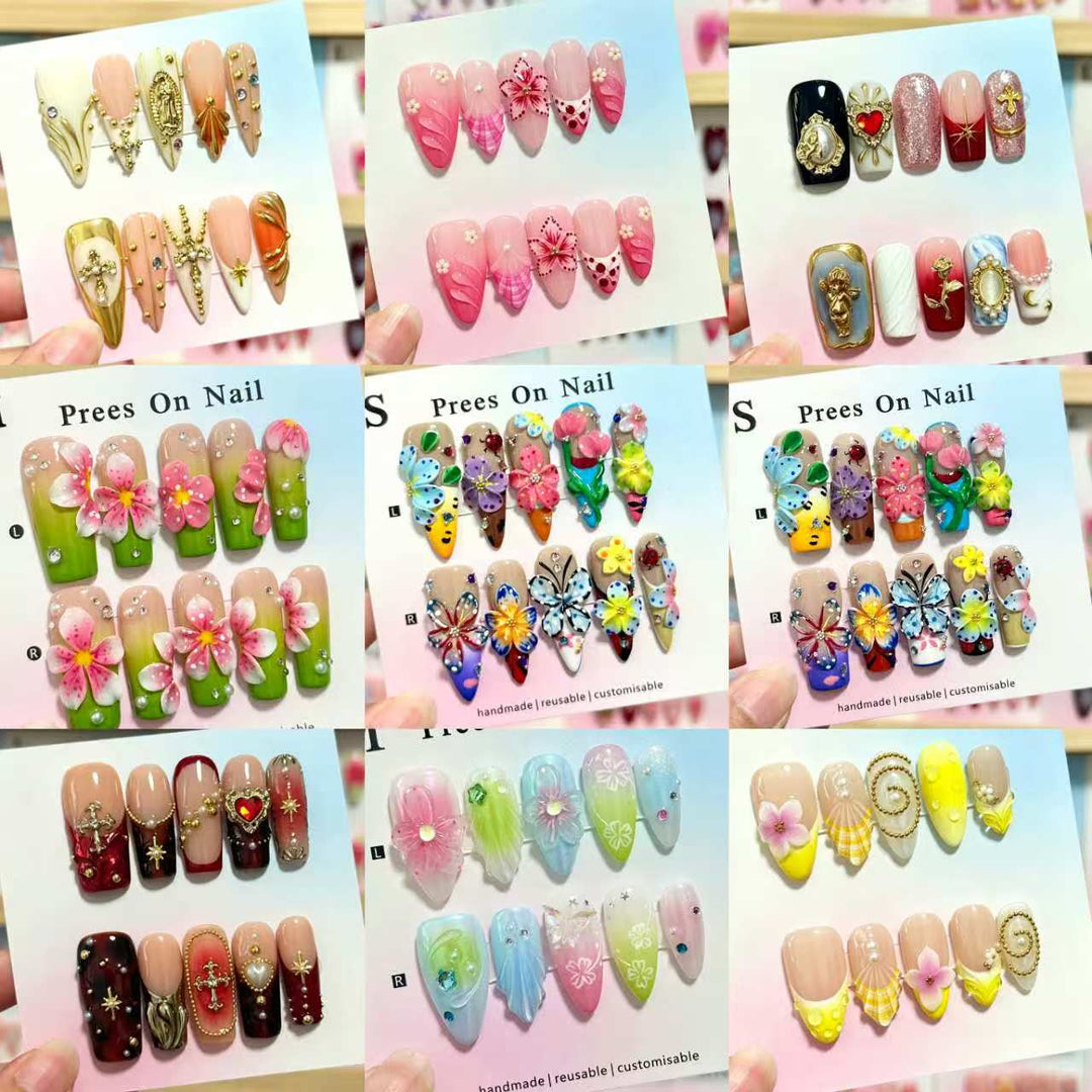 Artistic Reusable Press-On Nail Set