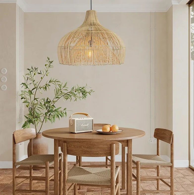 Handmade Woven Rattan Pendant Light