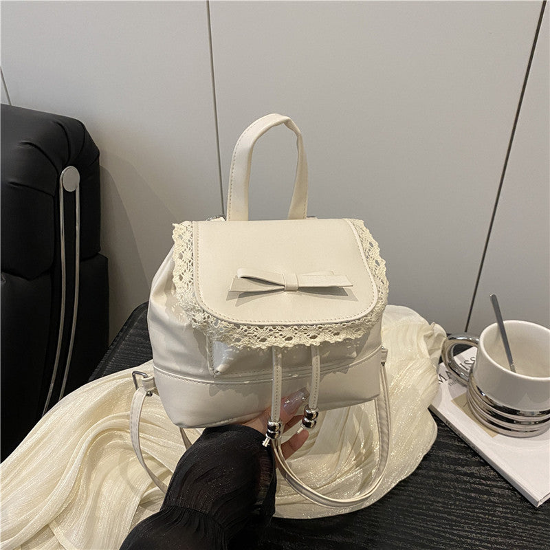 Cute Lace-Trimmed Mini Backpack Kalsten
