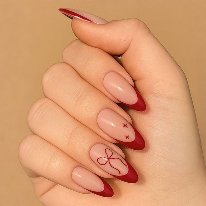 Elegant French Tip Design Press-On Nail Set Kalsten