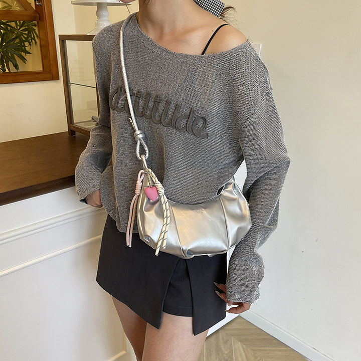 Stylish Pleated Shoulder Bag Kalsten