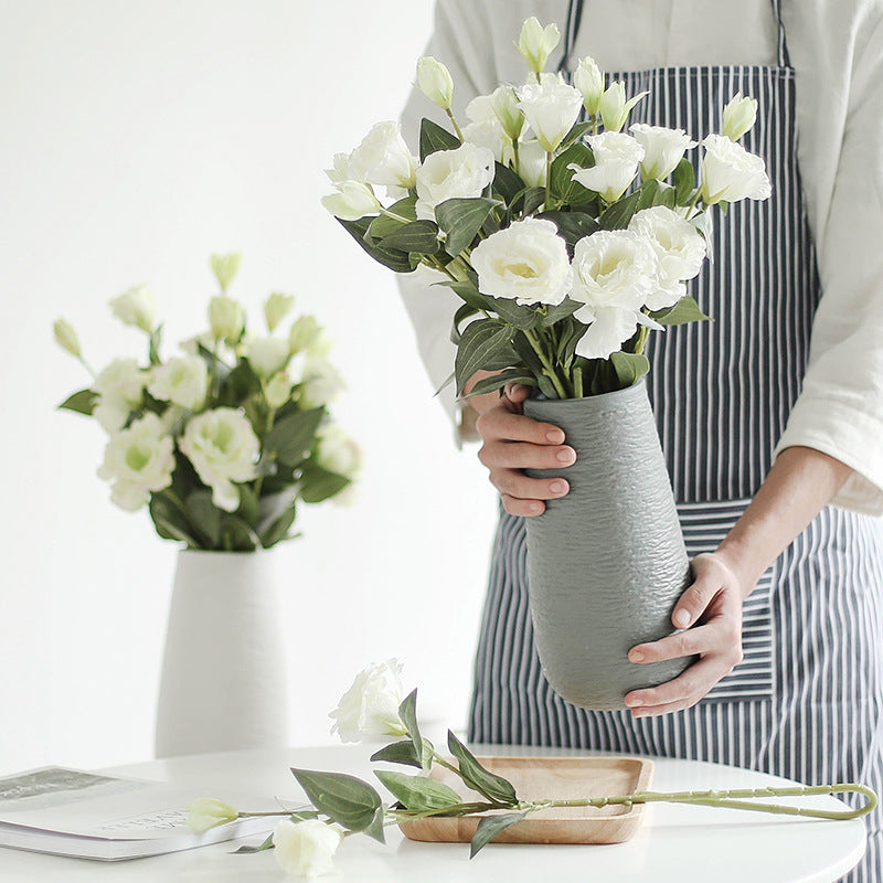 Textured Ceramic Flower Vase