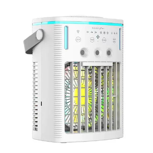 Unisex one-size compact rechargeable microclimate cooler with ambient RGB lighting and carrying handle Kalsten