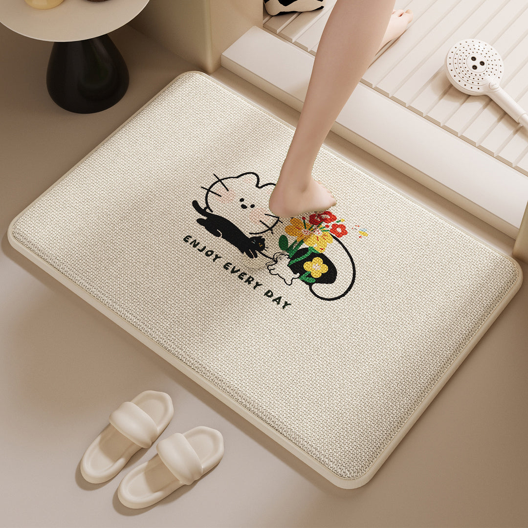 Fun Cat-Themed Bath Mat Kalsten