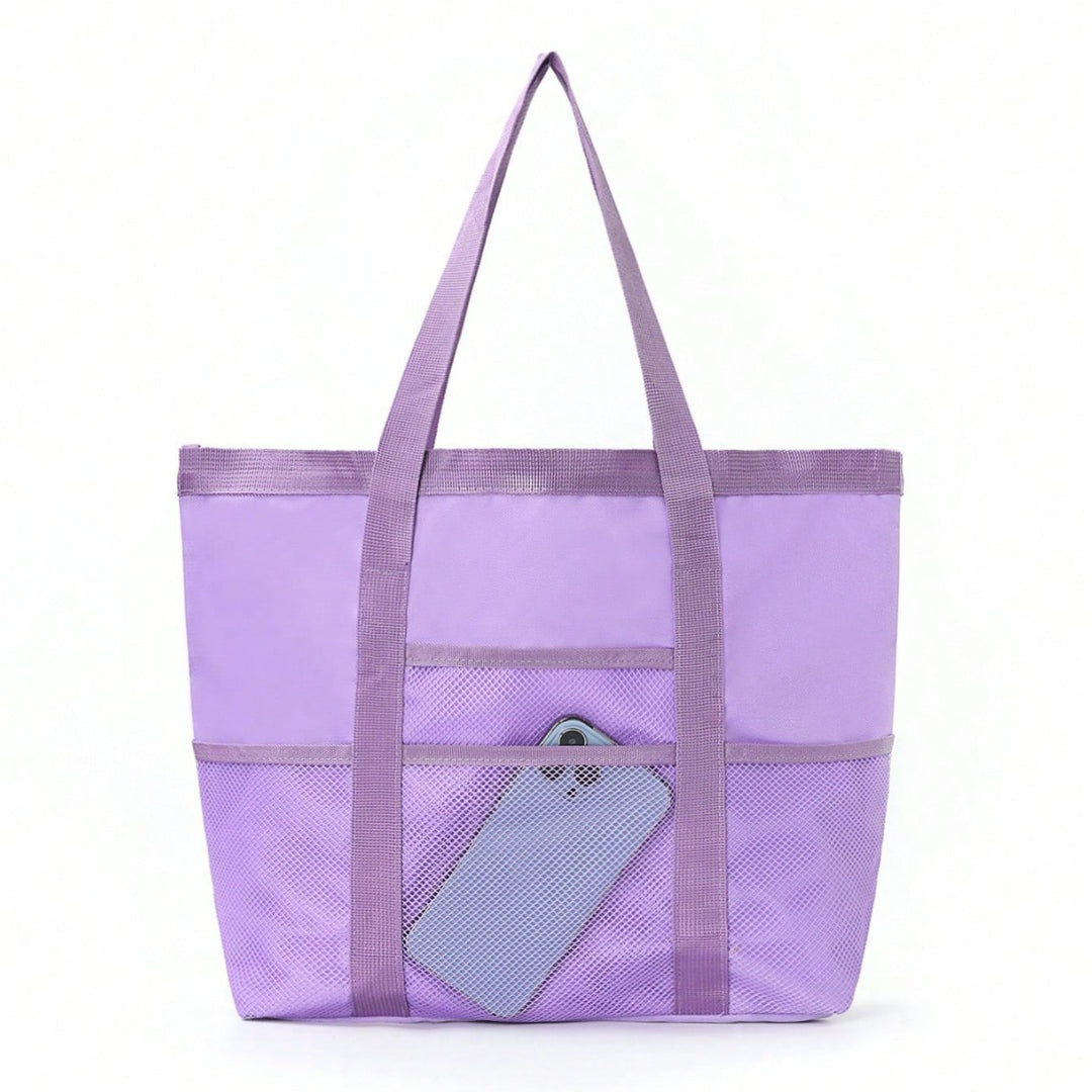 Multifunctional shopping bag with practical outer pockets Kalsten