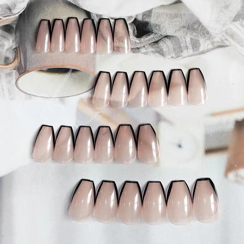 Artful nail extensions with elegant French tips Kalsten