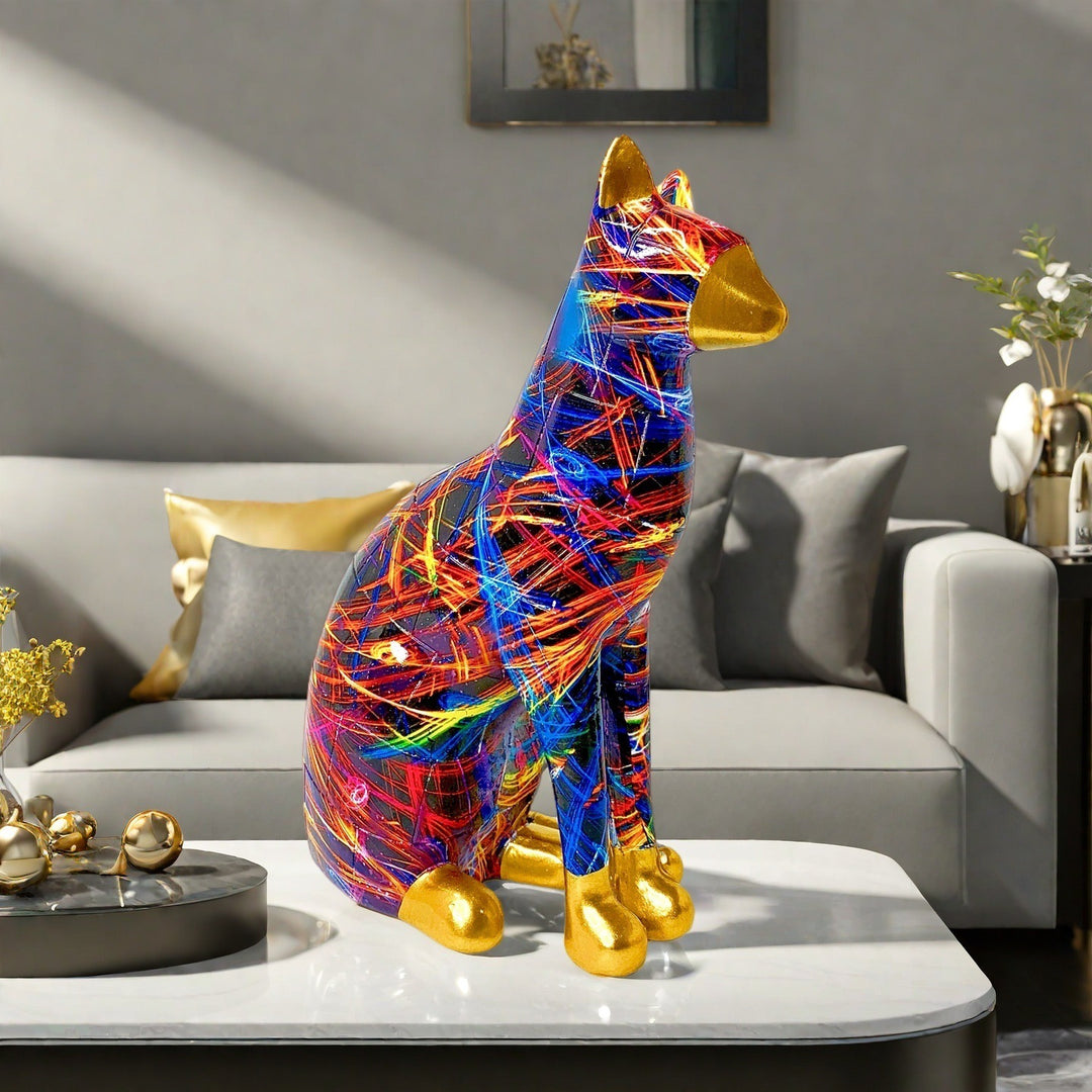 Decorative cat statue in modern art style Kalsten