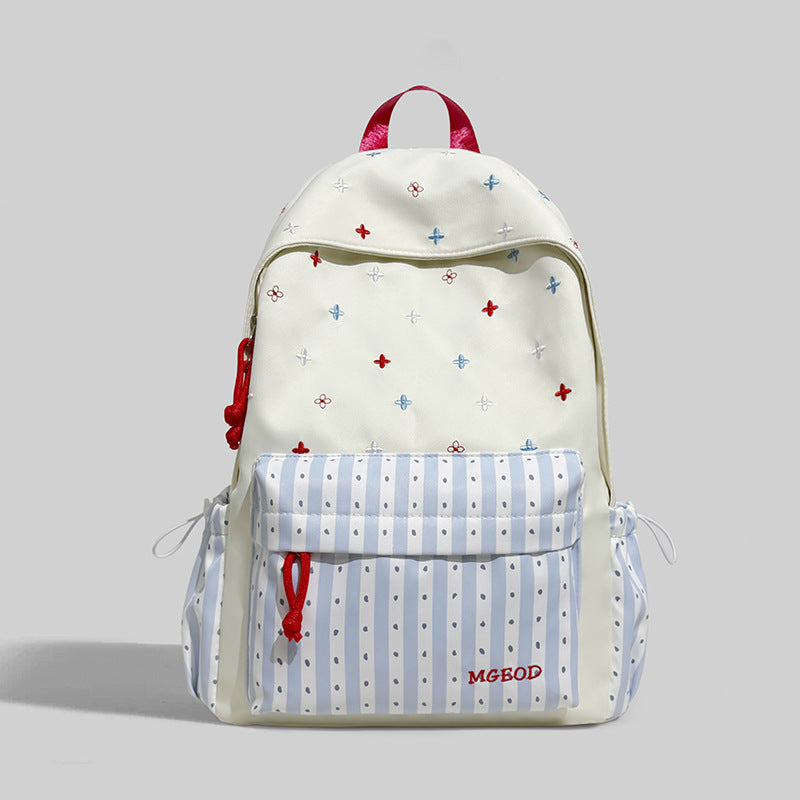 Decorative Floral Embroidered Backpack Kalsten