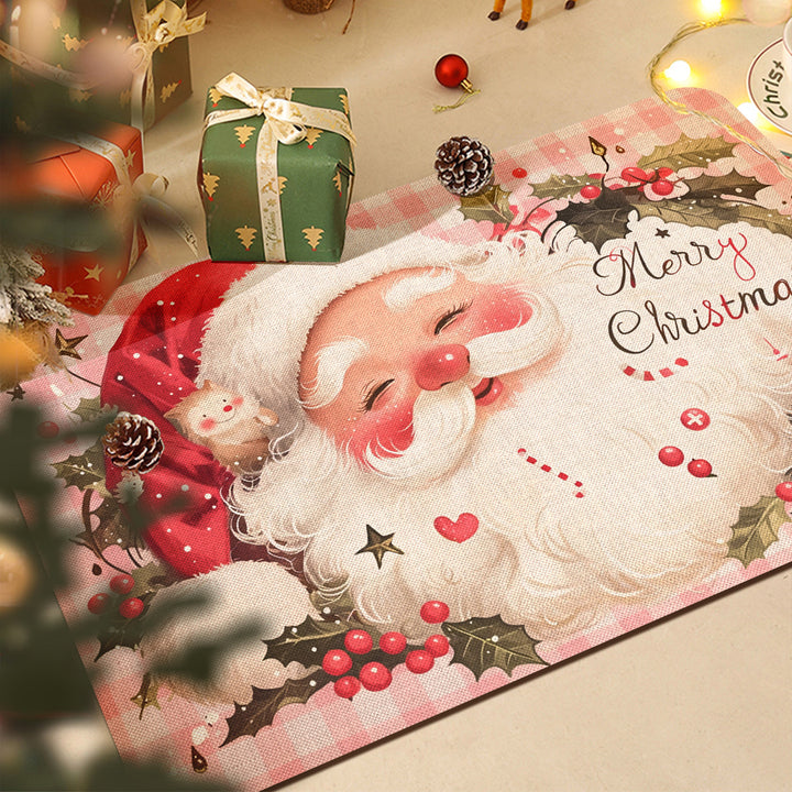 Festive Santa-Themed Decorative Mat Kalsten