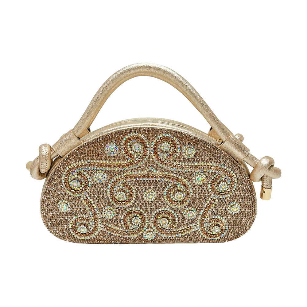 Rhinestone-Embellished Handbag