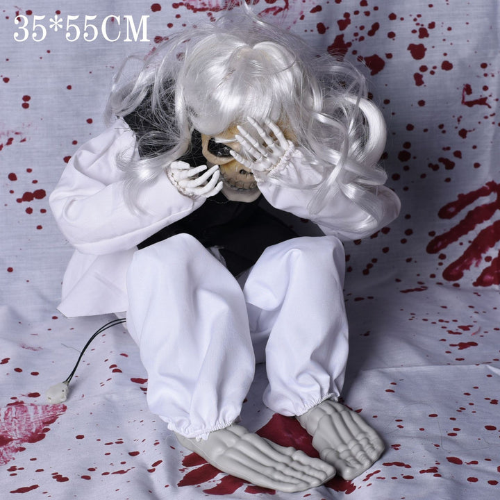 Creepy Sitting Skeleton Doll Kalsten