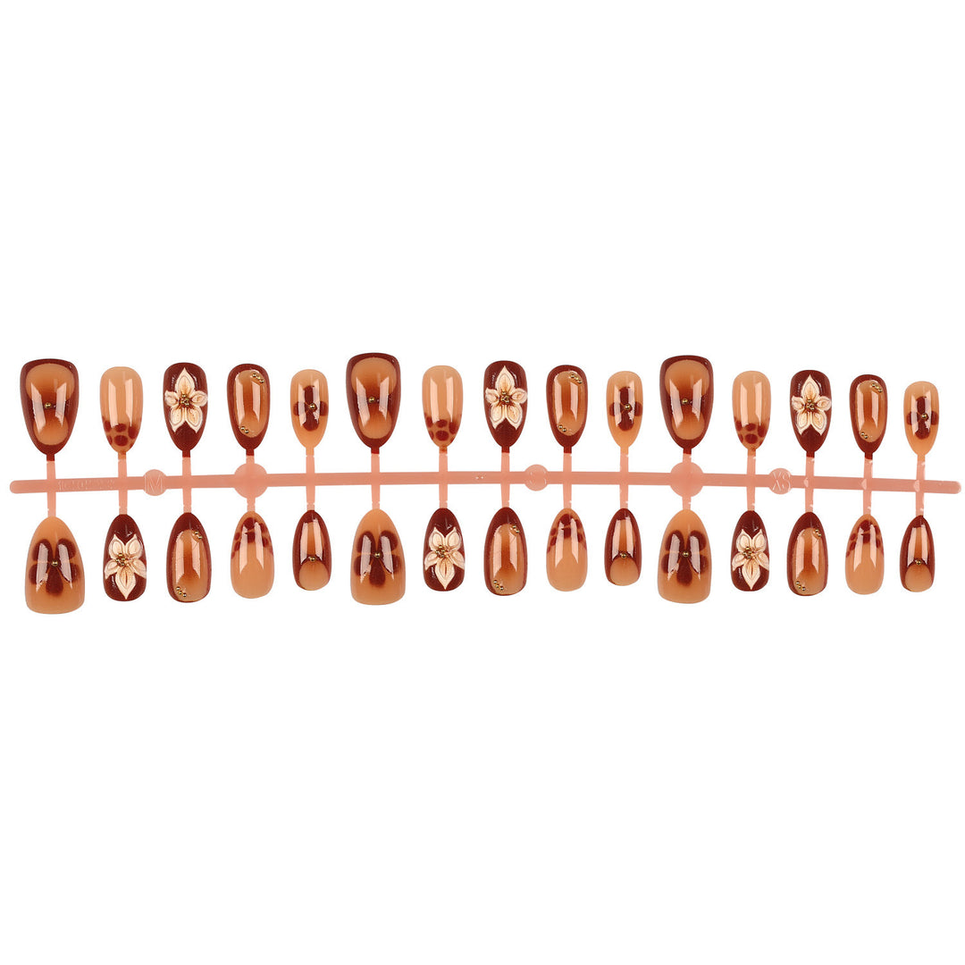 Floral Art Press-On Nail Tips