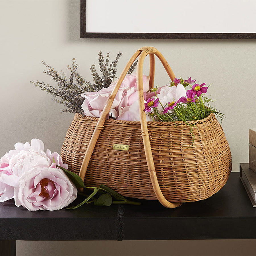Handmade basket with ergonomic handle Kalsten
