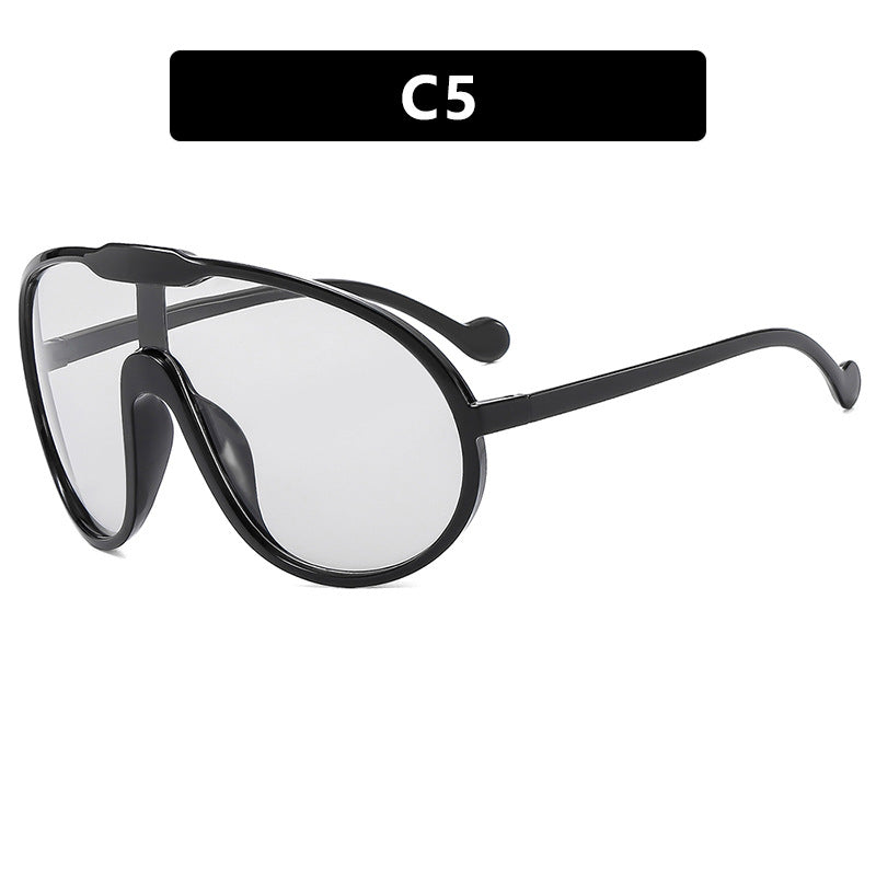 Women's futuristic transparent sunglasses with elegant shape Kalsten