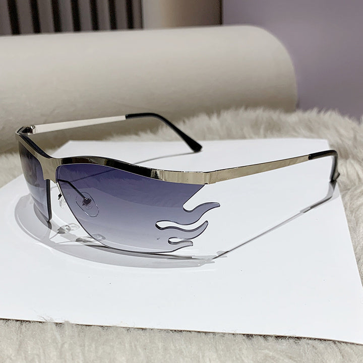 Women futuristic sunglasses with elegant transparent frame Kalsten