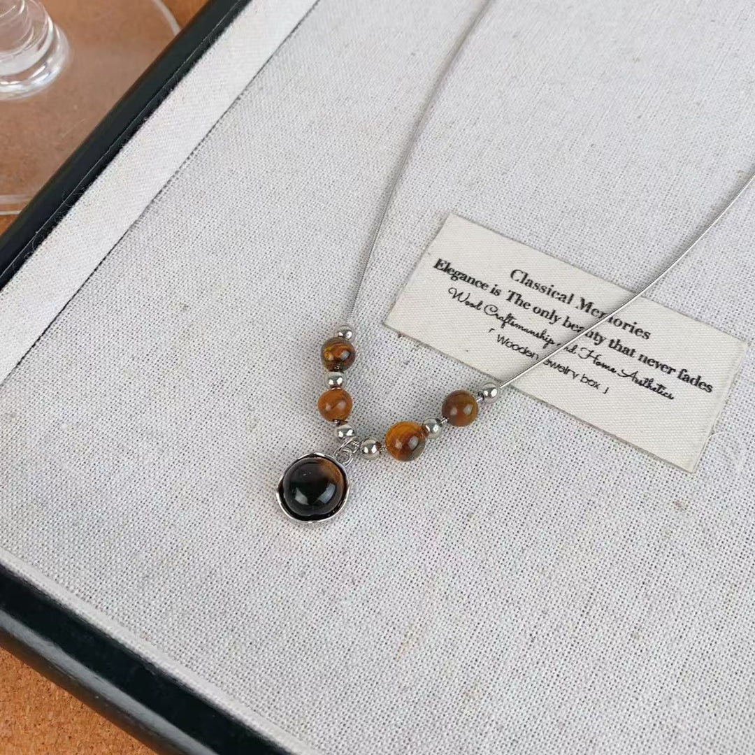 Tiger Eye Pendant Necklace Kalsten