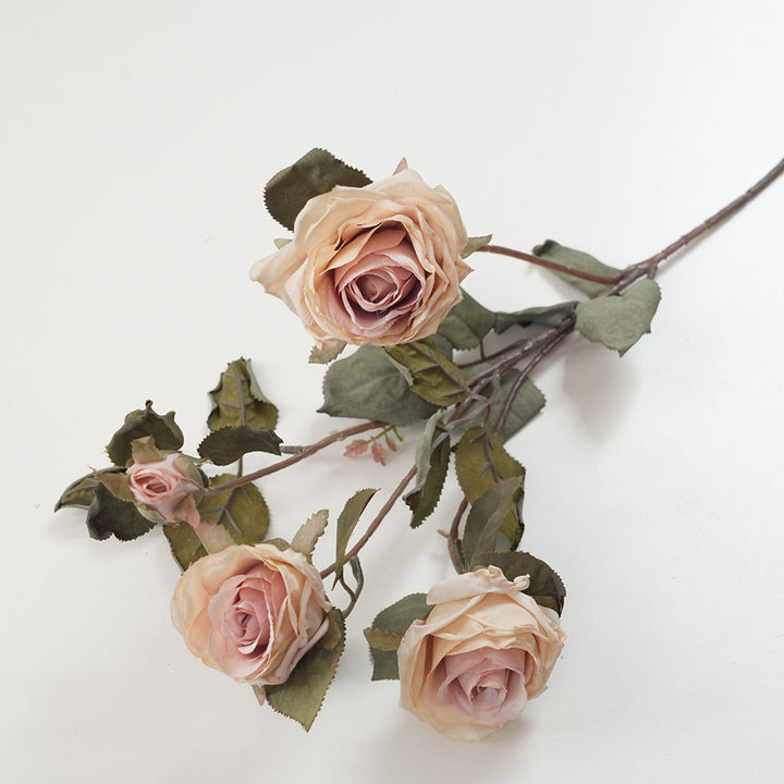 Elegant Faux Floral Rose Stem