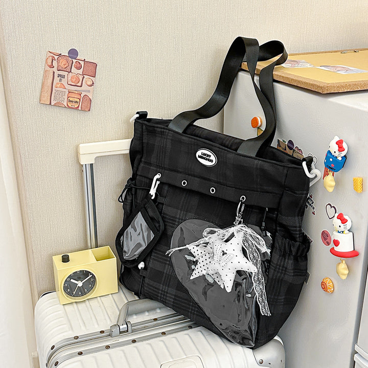 Stylish Multi-Pocket Star-Appliqué Backpack Kalsten